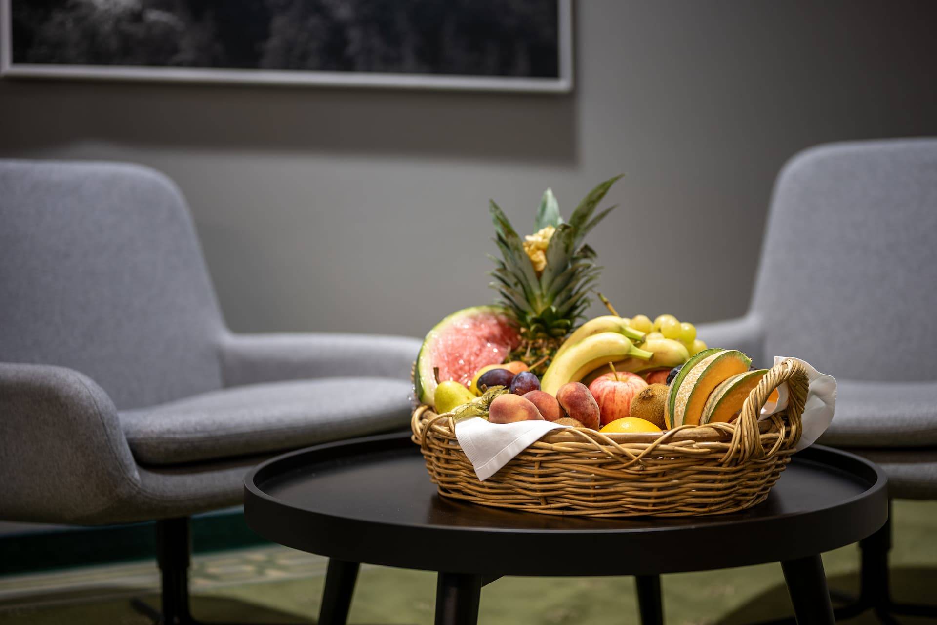Obstkorb für eine Tagung im Seminarhotel Alpenland