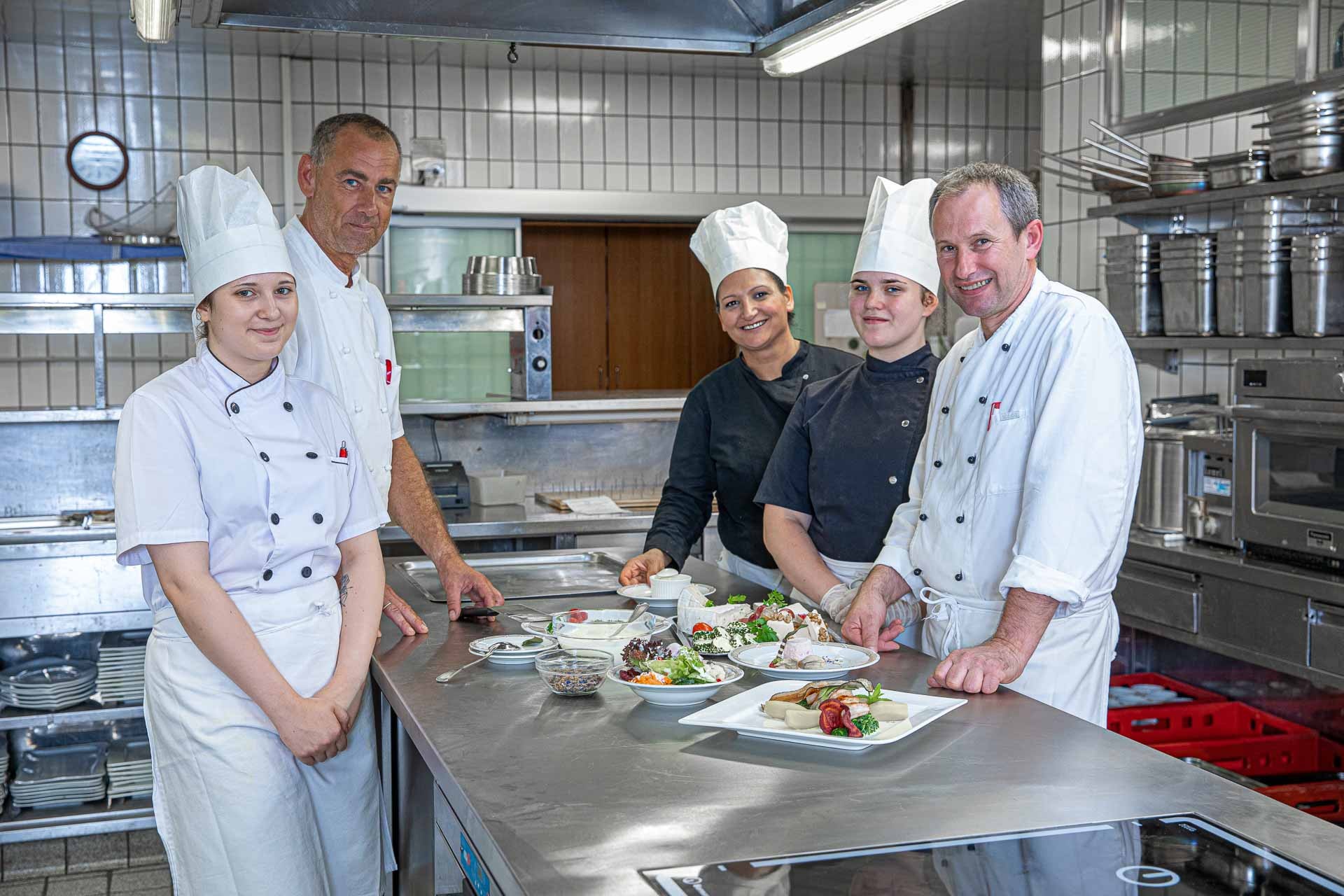 Küchenteam im Hotel Alpenland