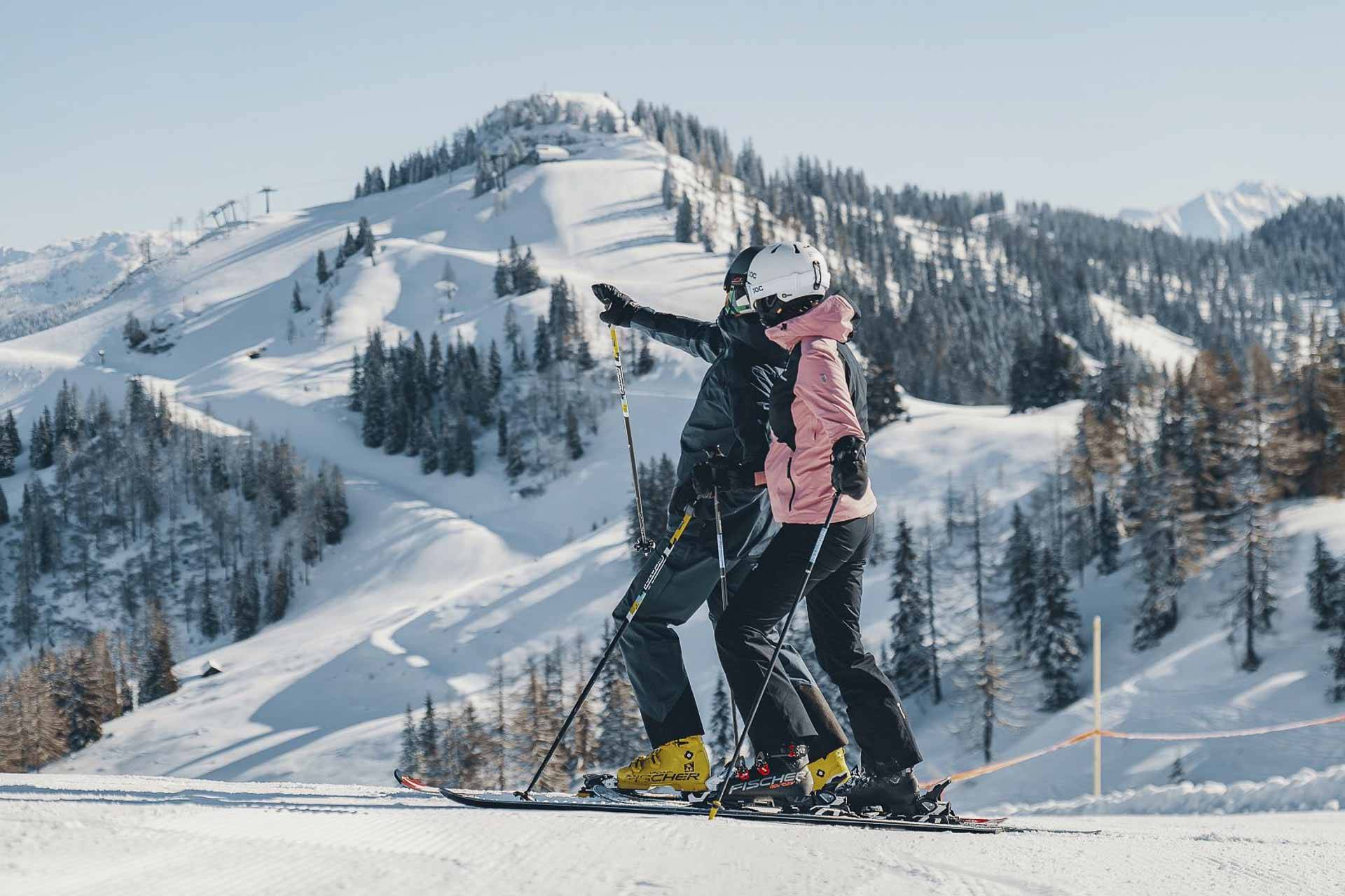 Skifahren Pistenpanorama