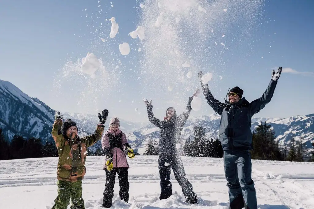Action im Schnee